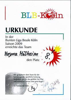 Urkunde 2009